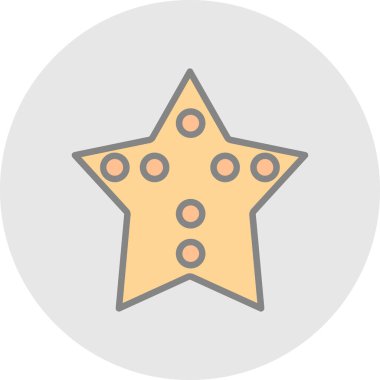 simple flat star icon illustration design