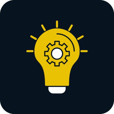 fikir glyph düz vektör simgesi