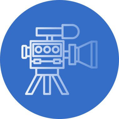 video kamera simgesi, vektör illüstrasyonu basit tasarım