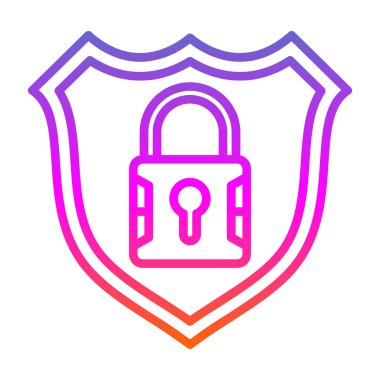 Güvenlik simgesinin vektör illüstrasyonu 