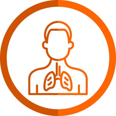 Akciğerler simge vektör çizim