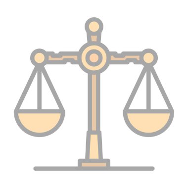adalet sembolü web simgesi illüstrasyonu 