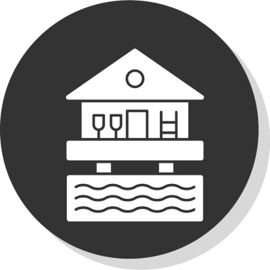 Otel simgesi vektör illüstrasyonu