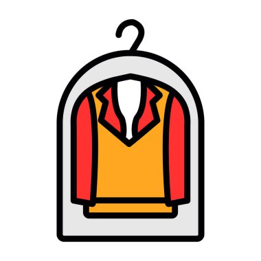 Ceket vektörü düz renk simgesi