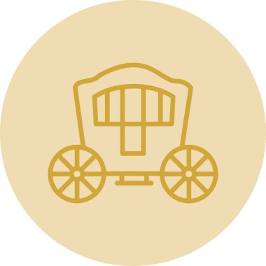 Carriage düz simgesinin vektör illüstrasyonu