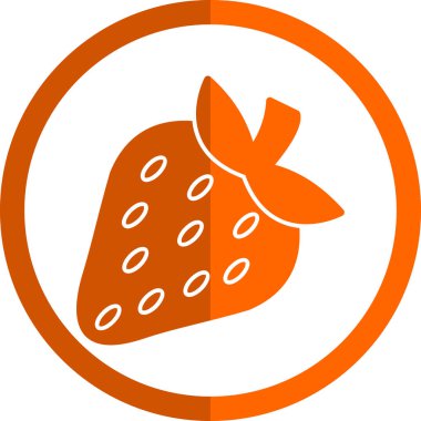 Çilek simgesi, vektör illüstrasyonu basit tasarım