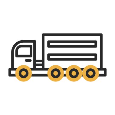 kamyon simgesi, vektör illüstrasyonu basit tasarım