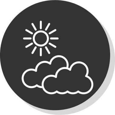 Hava durumu simgesi, vektör illüstrasyonu 