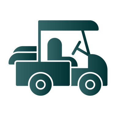 Golf Arabası simgesinin vektör illüstrasyonu