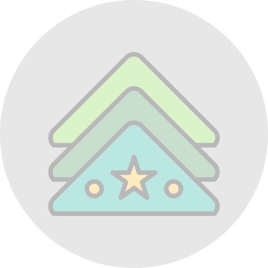 Noel süslemesi ağaç vektör illüstrasyonu