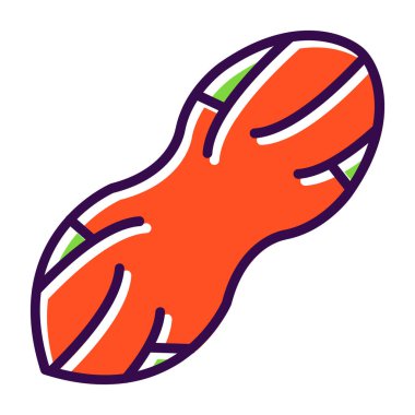 Peanut web simgesi, vektör illüstrasyonu