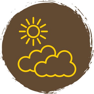 Hava durumu simgesi, vektör illüstrasyonu 