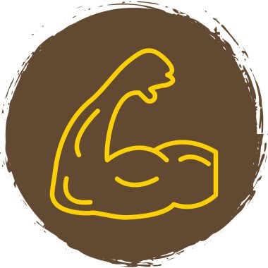 pazı simgesi. Web için basit kas vektör simgesi çizimi