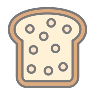 ekmek simgesi, vektör illüstrasyonu