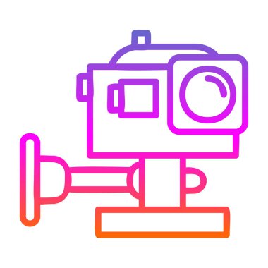 Eylem Kamerası simgesi, vektör illüstrasyonu basit tasarım