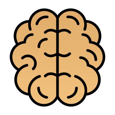 Beyin simgesi, vektör illüstrasyonu 