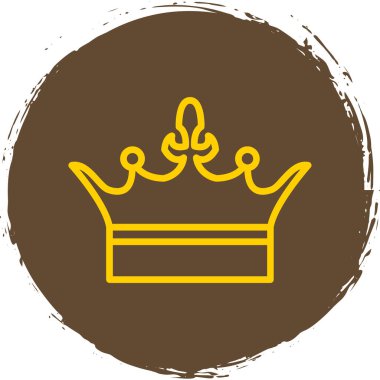 Crown simge vektörü beyaz arkaplanda izole edildi