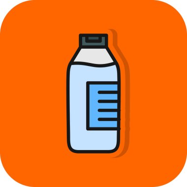 Süt düzlüğü simgesi, vektör illüstrasyonu