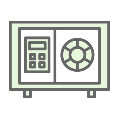 Güvenli kutu simgesi, vektör illüstrasyonu basit tasarım