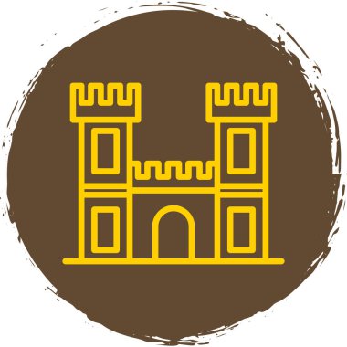 kale simgesi, vektör illüstrasyonu basit tasarım