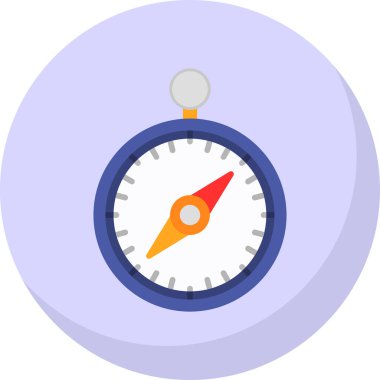 pusula düz simgesi, vektör illüstrasyon tasarımı