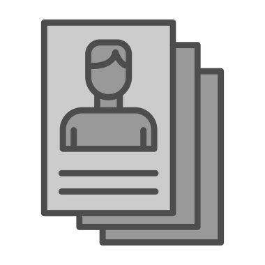 Kimlik kartı simgesi. Web için kimlik kartı vektör simgesinin özet çizimi