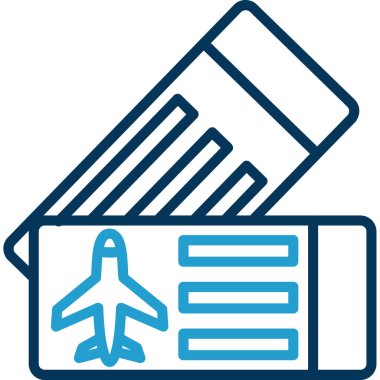 Bilet uçuş ikonu. Basit tasarım