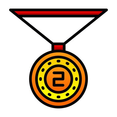 Madalya simgesi, vektör illüstrasyonu basit tasarım