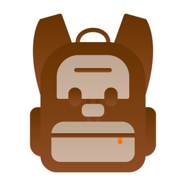 sırt çantası simgesi, grafik tasarımı, vektör illüstrasyonu 