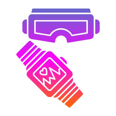 vr sanal gerçeklik simgesi, izometrik 3 boyutlu