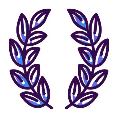 Defne çelengi ağ vektör simgesi