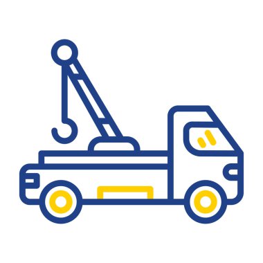 Çekici Araç simgesinin vektör illüstrasyonu 