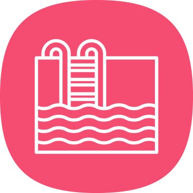 Havuzu web simgesi, vektör çizim 