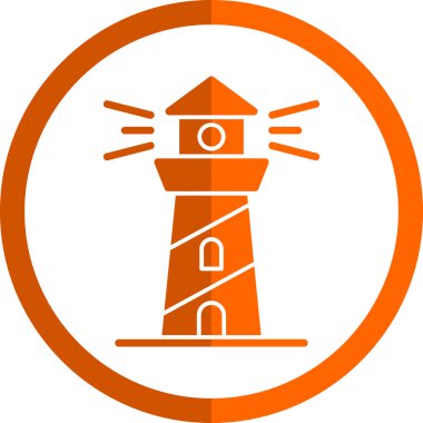 Deniz feneri. Web simgesi basit illüstrasyon