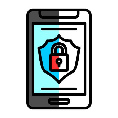 Güvenlik simgesinin vektör illüstrasyonu 