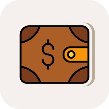wallet icon, vector illustration simple design