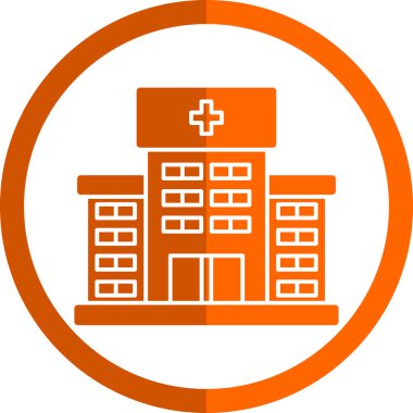 Hastane web simgesi basit illüstrasyon 