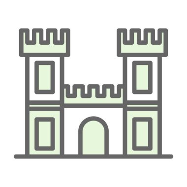 castle icon, vector illustration simple design