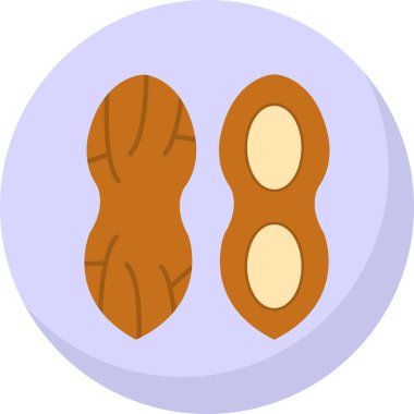 Yer fıstığı web simgesi, vektör illüstrasyonu