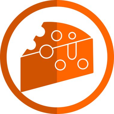 Peynir simgesi, vektör illüstrasyonu basit tasarım