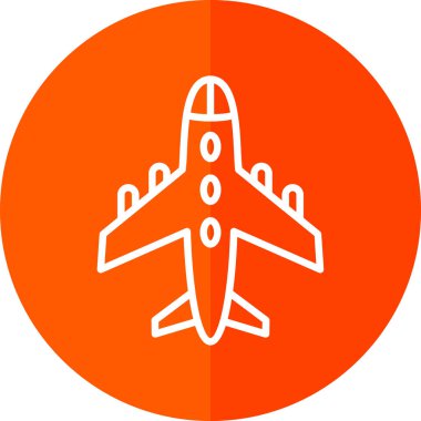 uçak ikonu vektör illüstrasyonu 