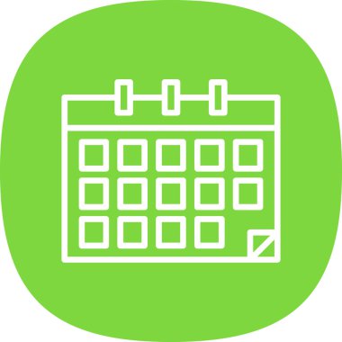 Takvim simgesi, vektör illüstrasyonu basit tasarım