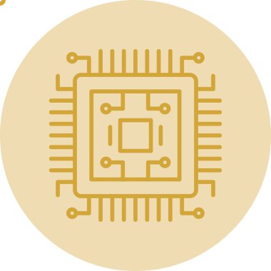 çip simgesi, vektör illüstrasyonu basit tasarım