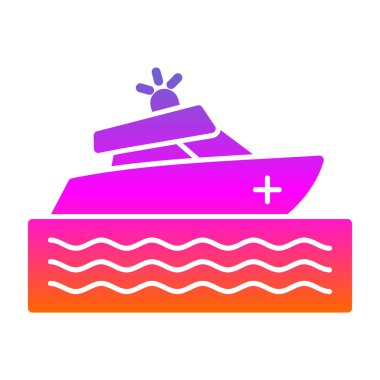 tekne ikonu vektör illüstrasyonu