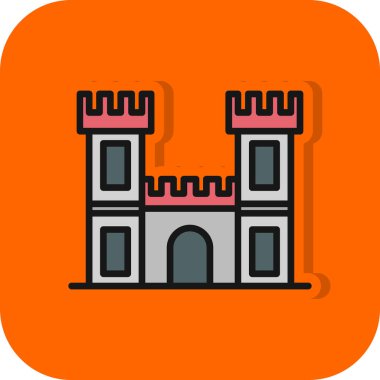 kale simgesi, vektör illüstrasyonu basit tasarım