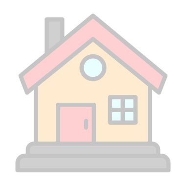 ev web simgesi, vektör illüstrasyonu 