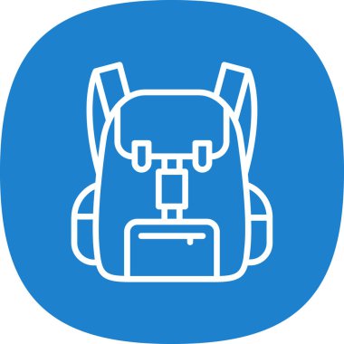 sırt çantası simgesi, grafik tasarımı, vektör illüstrasyonu 