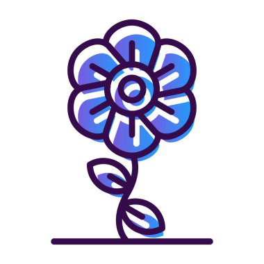 çiçek simgesi vektör illüstrasyonu