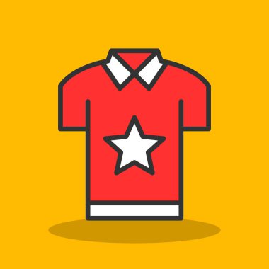 T-Shirt simgesi, basit vektör çizim 