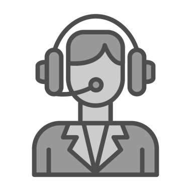 operatör simgesi beyaz arkaplanda izole edilmiş. destek servis sembolü